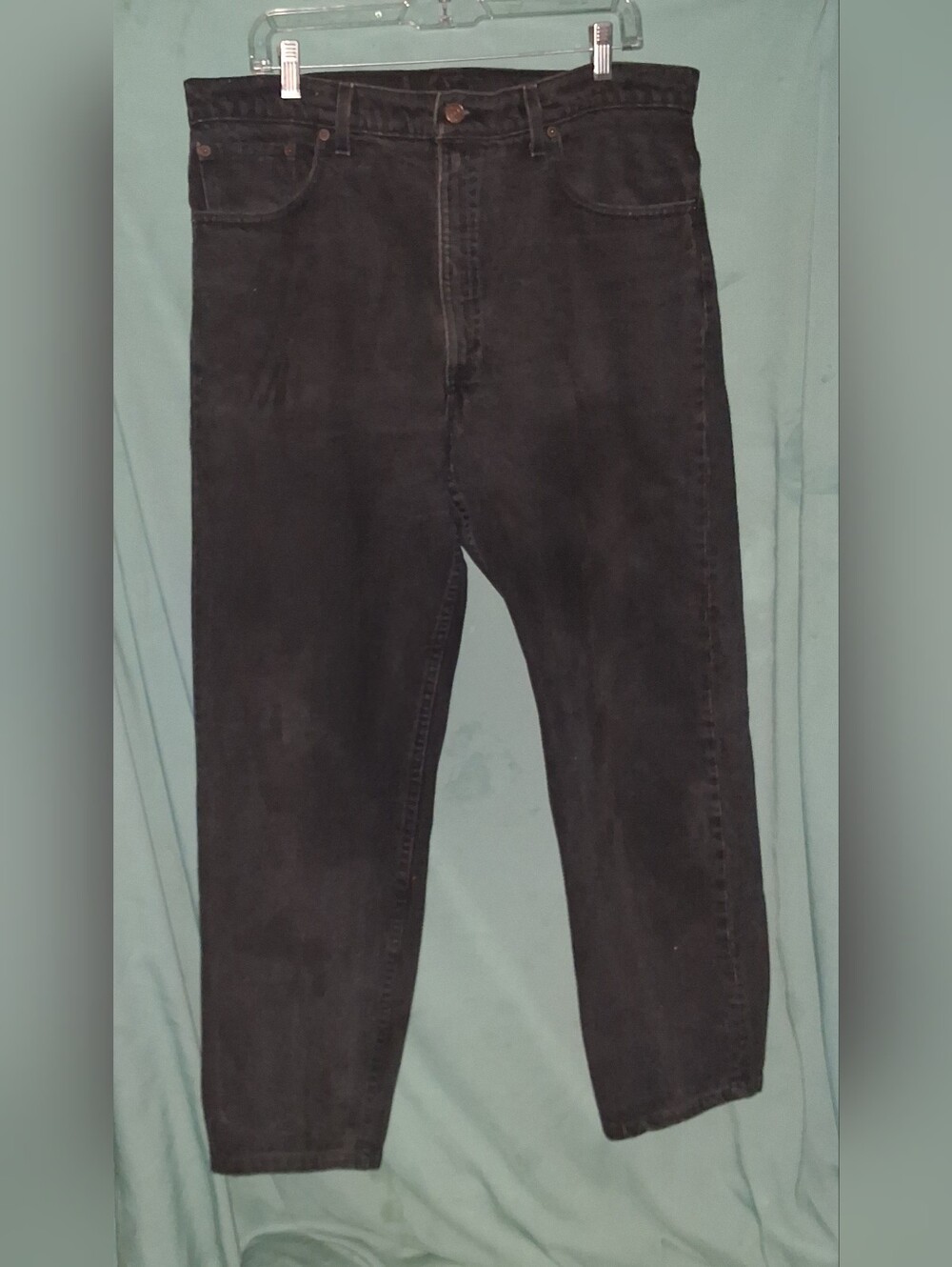 Black Vintage Levis 550 Relaxed Fit Tapered Leg Jeans Mens Size 38 X 30